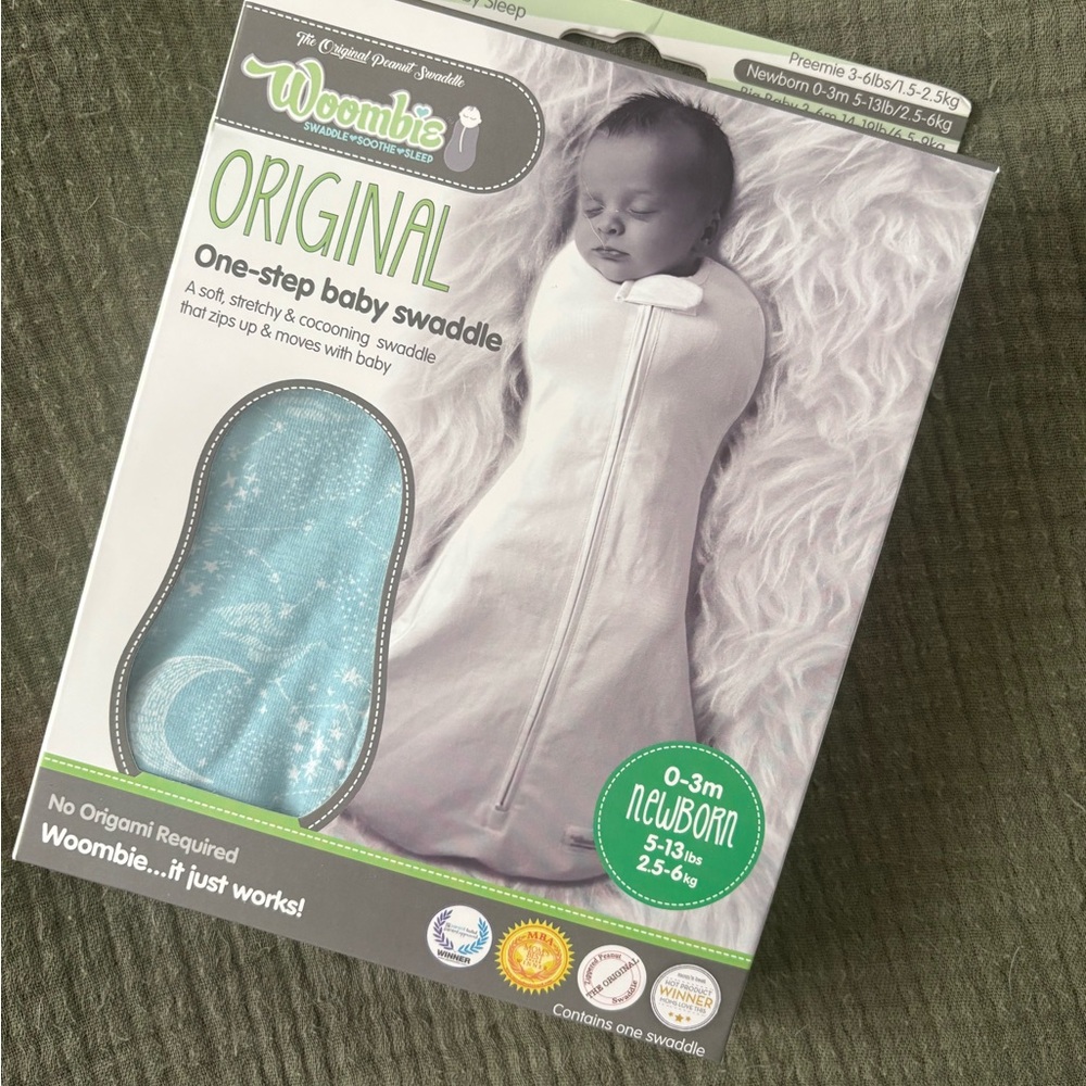 Woombie Newborn Swaddle - space pattern